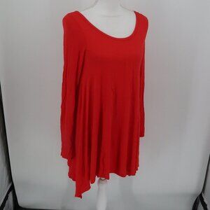 Lanis California Red Long Sleeve Tunic Size Large